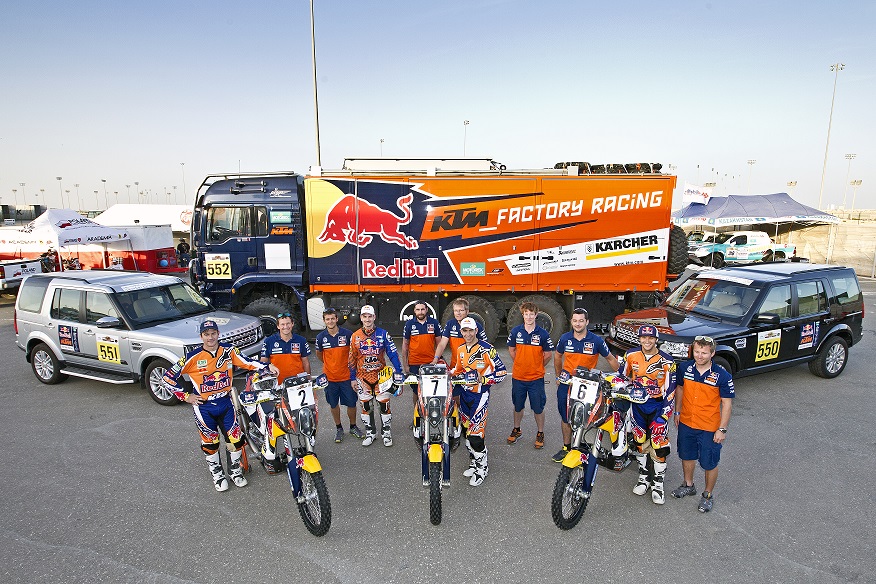 Alfardan Premier Motors Provides Land Rover LR4 Support Vehicles to Red Bull KTM Factory Rally Team