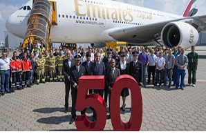 Emirates takes milestone delivery of 50th A380 aircraft