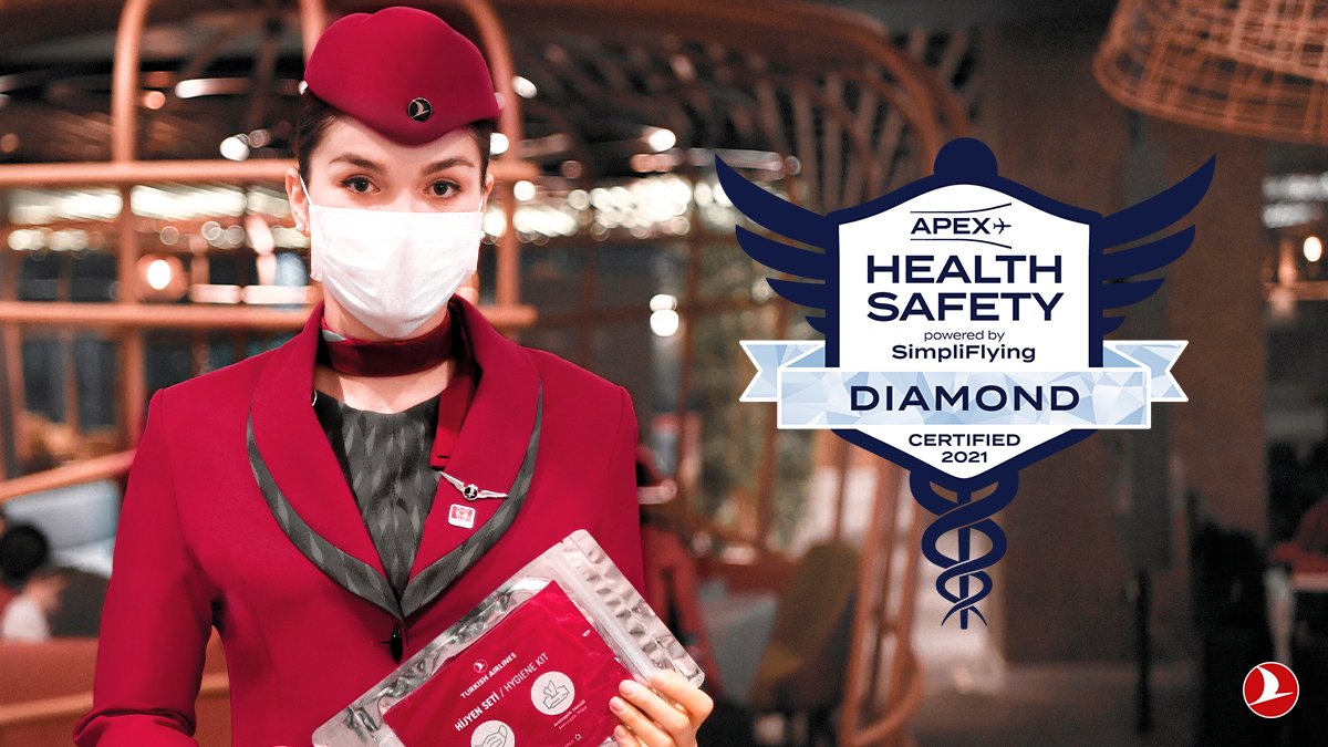 Turkish Airlines achieved the highest “Diamond” status in the health and safety review