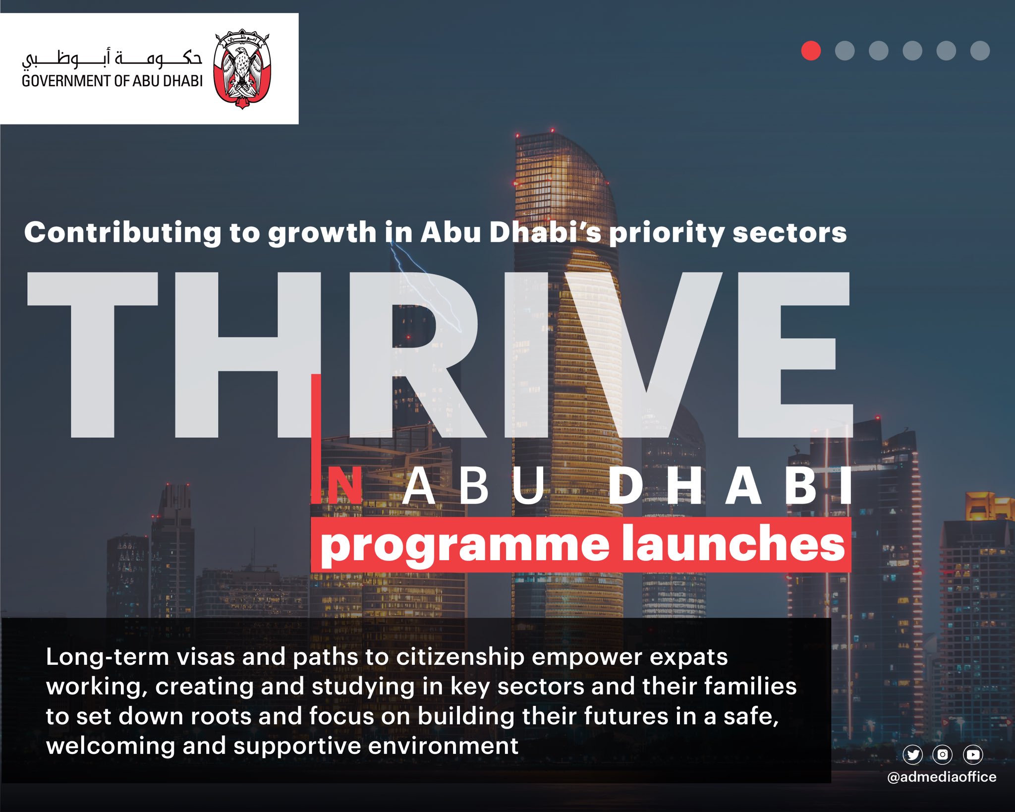 ‘Thrive in Abu Dhabi’ launched to attract global talent to settle in emirate