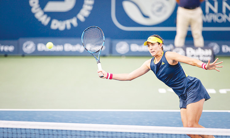 Muguruza passes Mertens test to face unseeded Krejcikova in final