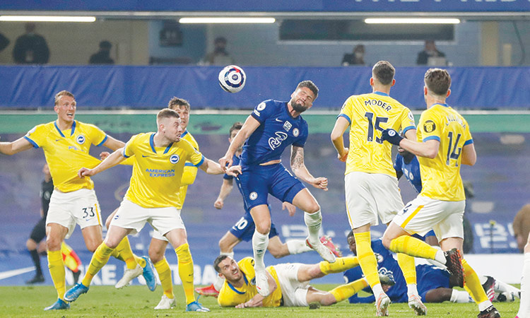 Chelsea move back in top four despite Brighton draw