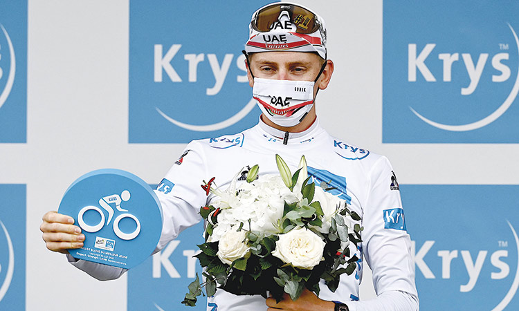 Team Emirates Pogacar wins 5th stage as Van der Poel keeps lead