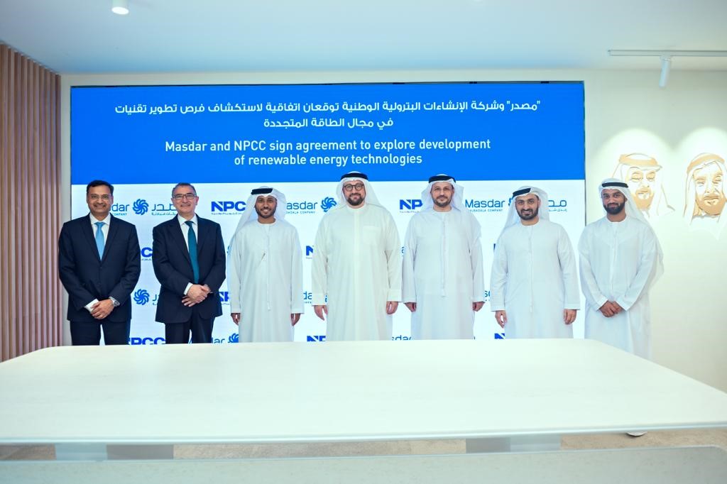 Masdar and National Petroleum Construction Company agree to explore renewable energy opportunities
