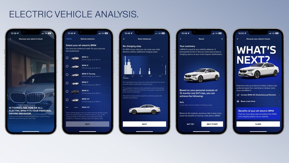 New functions, extensive updates: My BMW App offers decision-making tool for switching from combustion engine to electric power.