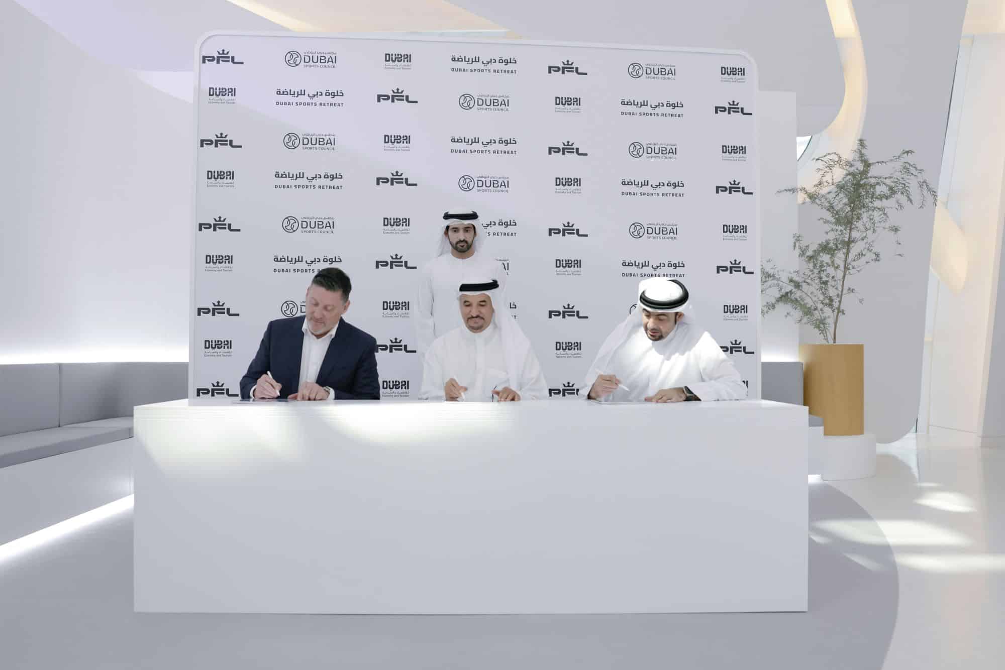 Hamdan bin Mohammed witnesses signing of agreement to launch new global championship in mixed martial arts