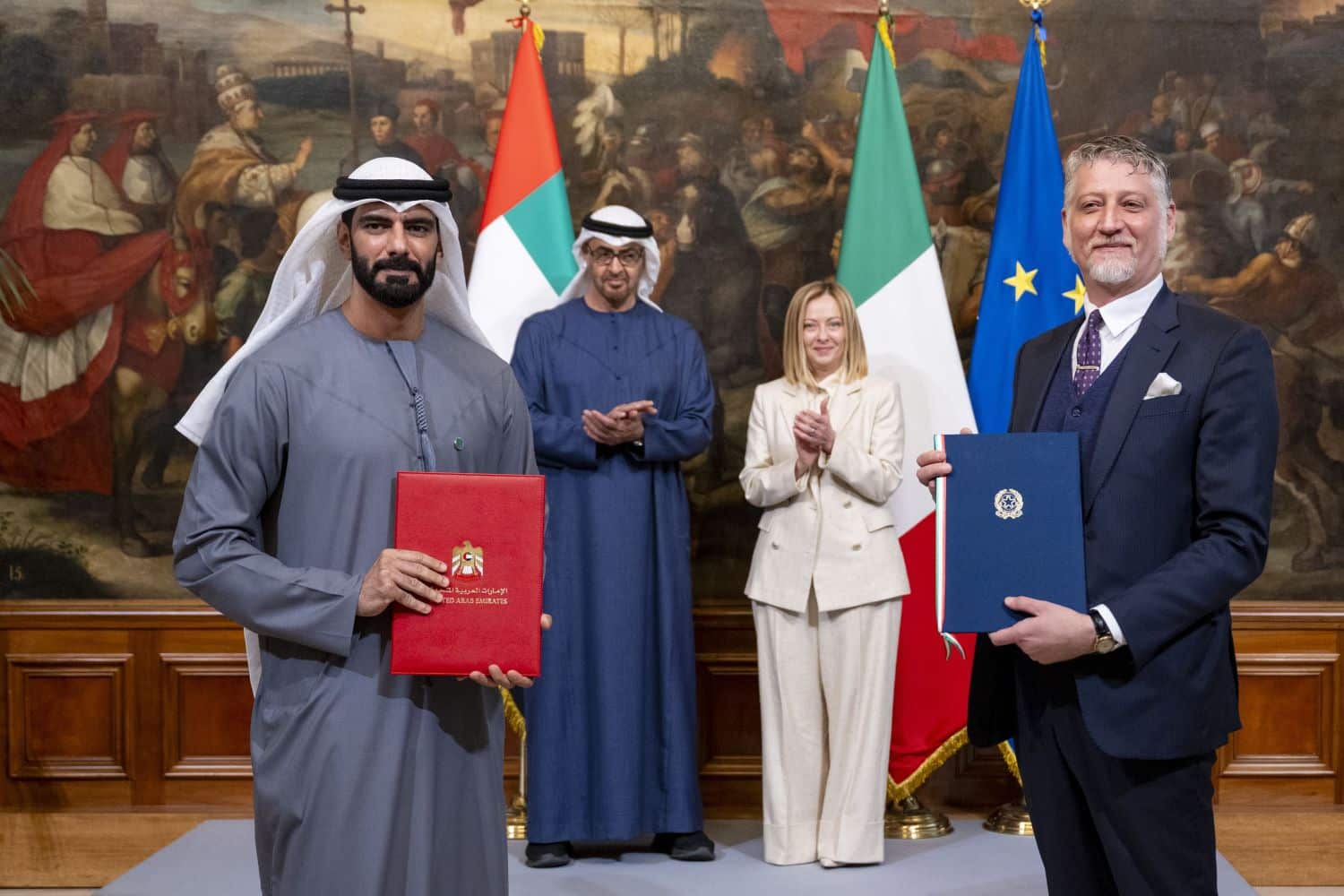 UAE President, Italian Prime Minister witness exchange of agreements, memoranda of understanding