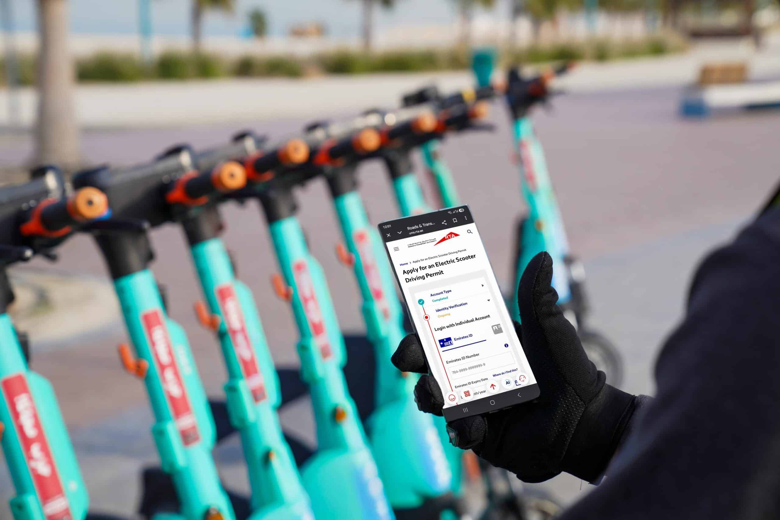 Dubai RTA Activates E-Scooter Permit Application Service