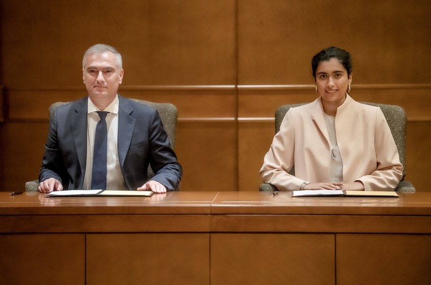  His Excellency Paata Salia, Minister of Justice, Georgia  and Amira Sajwani, Founder and CEO of PRYPCO